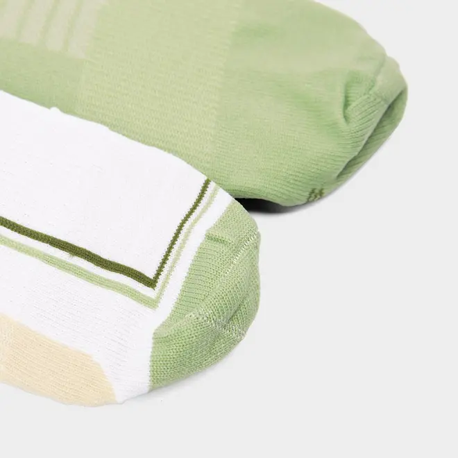 Kit Meia STZ Cano Médio 2 Pares Verde com Branco 34–38