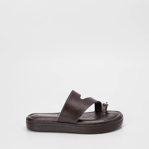 Tamanco Feminino Gabriela Detalhe Bold Marrom