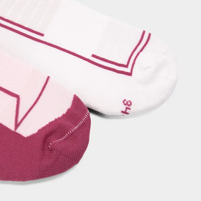 Kit Meia STZ Cano Médio 2 Pares Listra Rosa 34–38