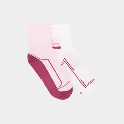 Kit Meia STZ Cano Médio 2 Pares Listra Rosa 34–38