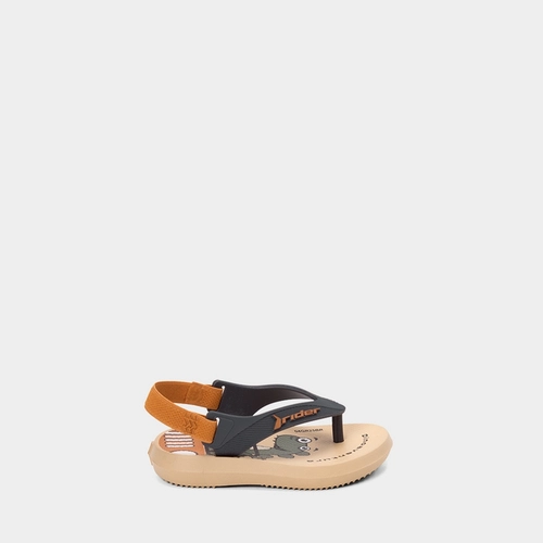 Chinelo Bebê Rider Dinossauro Bege