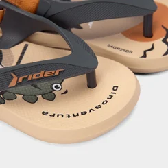 Chinelo Bebê Rider Dinossauro Bege