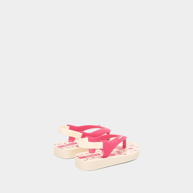 Chinelo Bebê Ipanema Classic Off White & Rosa