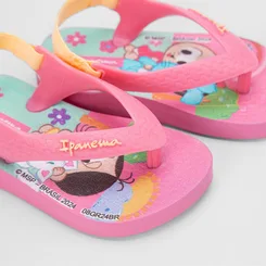 Chinelo Bebê Ipanema Turma da Mônica Rosa & Amarelo