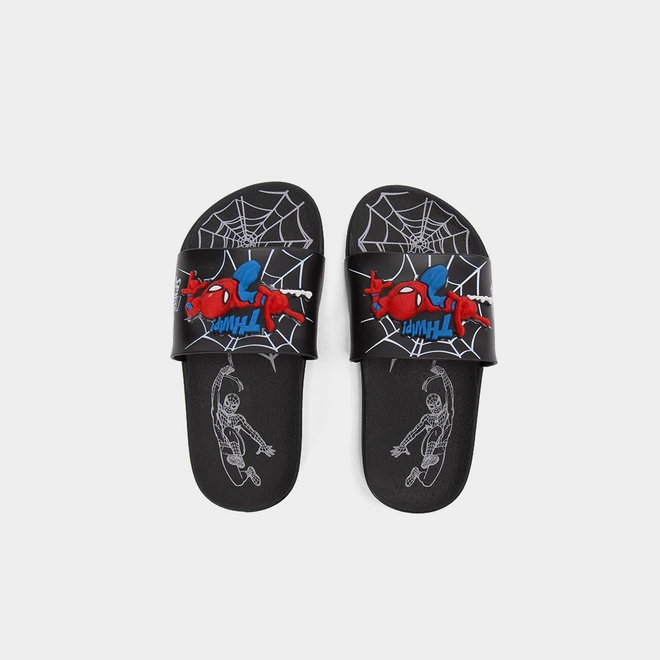 Slide Infantil Grendene Kids Homem Aranha View II Preto