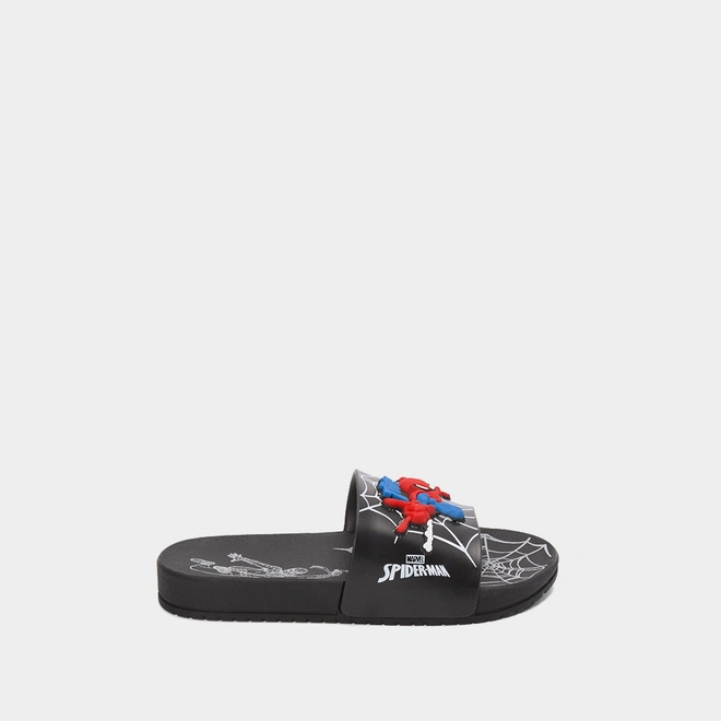 Slide Infantil Grendene Kids Homem Aranha View II Preto