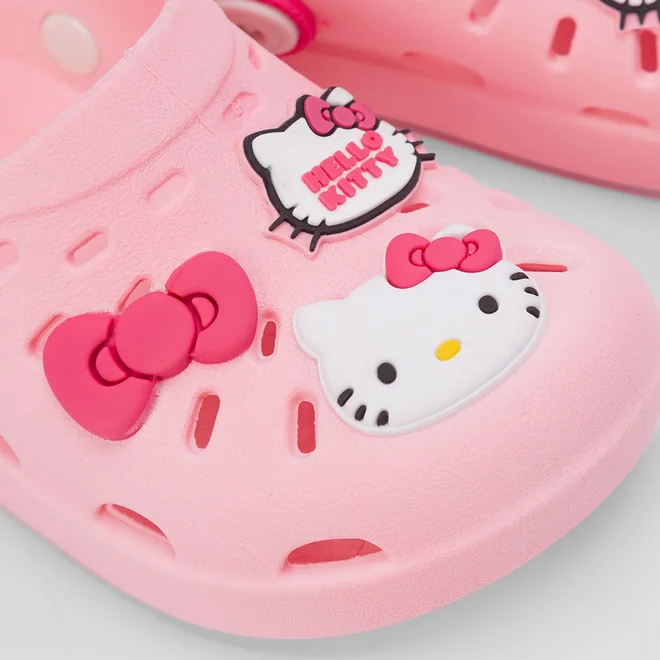 Babuche Infantil Grendene Hello Kitty Hype Rosa