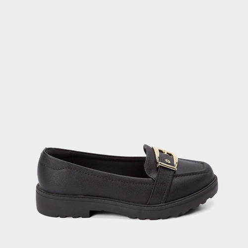Mocassim Loafer Modare Plataforma Detalhe Fivela Preto