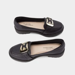 Mocassim Loafer Modare Plataforma Detalhe Fivela Preto