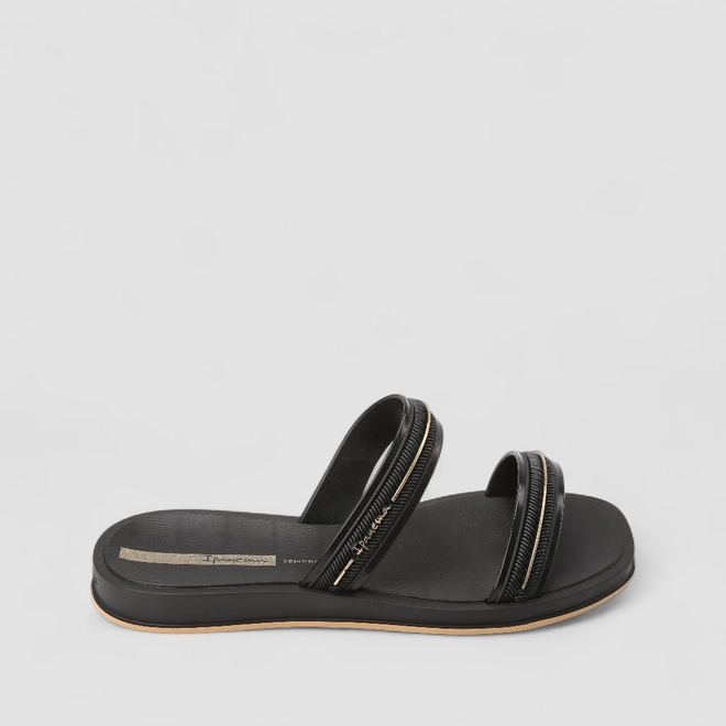 Tamanco Feminino Ipanema Detalhe Metalizado Preto
