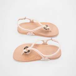 Sandália Rasteira Grendha Enfeite Argola Bold Off White