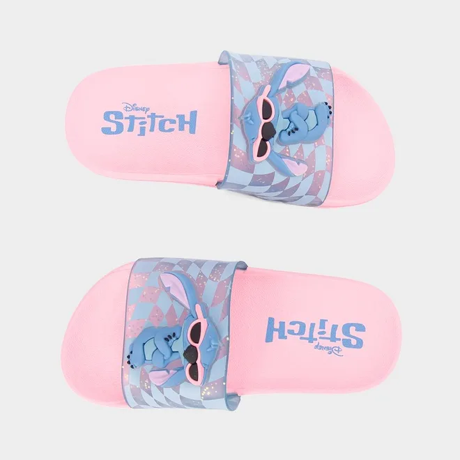 Slide Infantil Disney Stitch Gliter Rosa & Azul