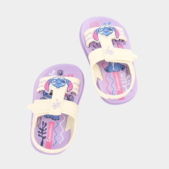 Sandália Bebê Ipanema Friends Stich Bege & Lilás