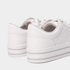 Tênis Via Marte Flatform Detalhe Estrela Pespontos Branco