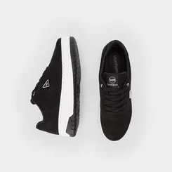 Tênis Via Marte Flatform Aplicação Logo Nobuck Preto