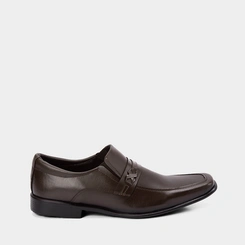 Sapato Social Masculino Woche Texturizado com Fivela Marrom