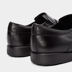 Sapato Social Masculino Woche Texturizado com Fivela Preto
