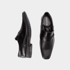 Sapato Social Masculino Woche Texturizado com Fivela Preto
