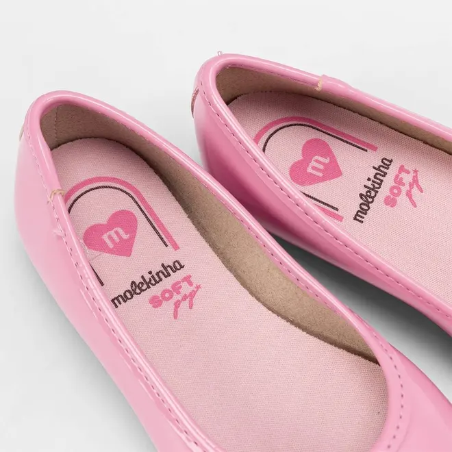 Sapatilha Infantil Molekinha Verniz Rosa