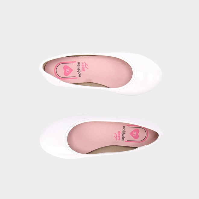 Sapatilha Infantil Molekinha Verniz Branco