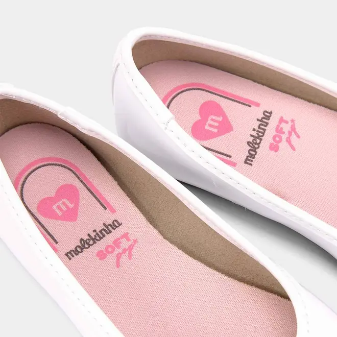 Sapatilha Infantil Molekinha Verniz Branco