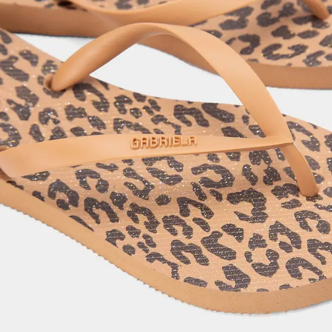 Chinelo Gabriela Estampa Animal Print Bege
