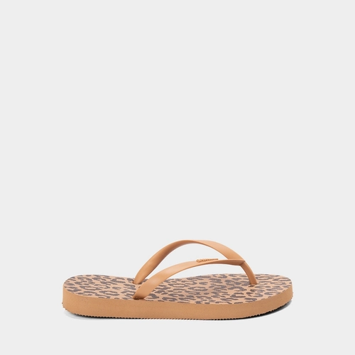 Chinelo Gabriela Estampa Animal Print Bege