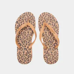Chinelo Gabriela Estampa Animal Print Bege