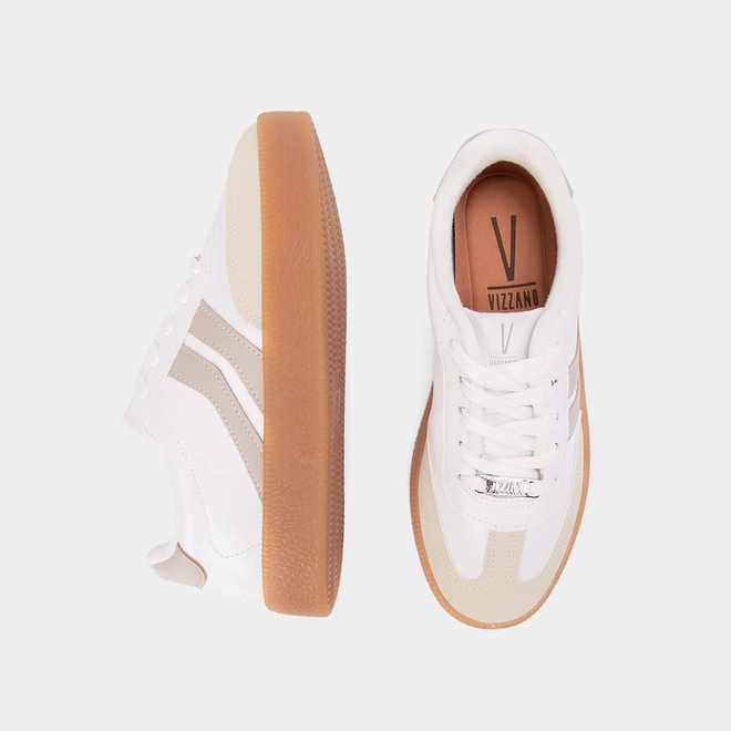 Tênis Casual Feminino Vizzano Retrô Branco
