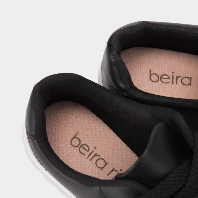 Tênis Beira Rio Casual Feminino Napa Sardenha Preto