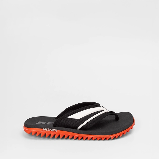 Chinelo Kenner Masculino Kivah Original Preto & Laranja