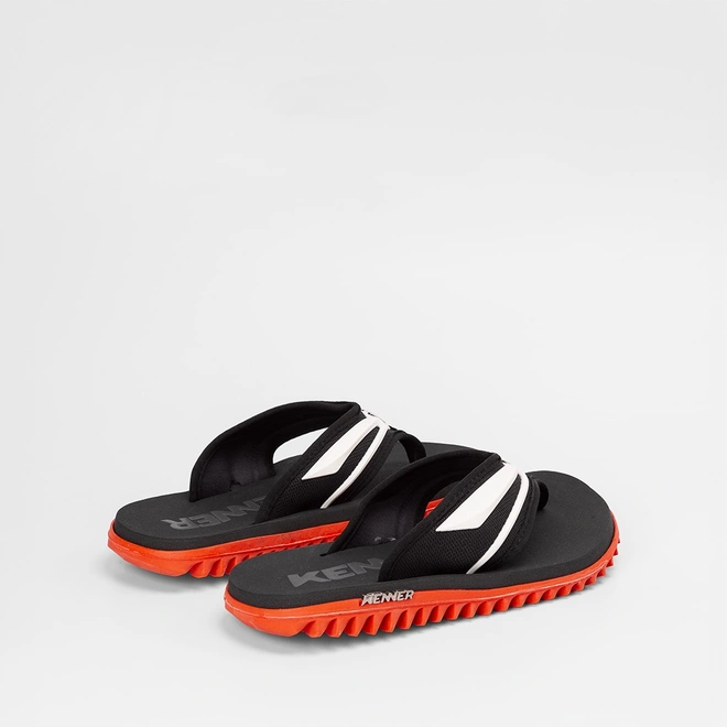 Chinelo Kenner Masculino Kivah Original Preto & Laranja