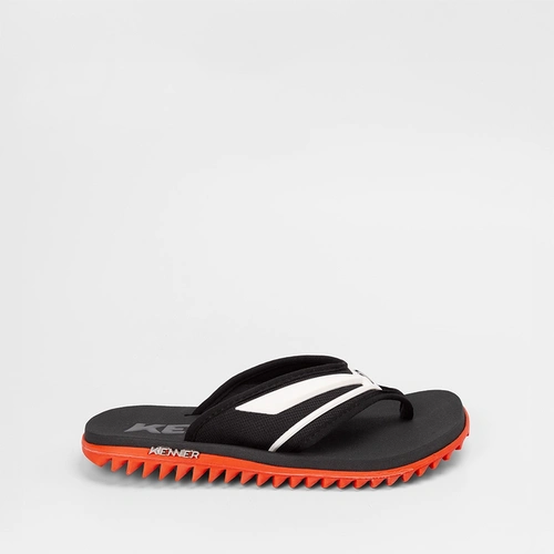 Chinelo Kenner Masculino Kivah Preto & Laranja