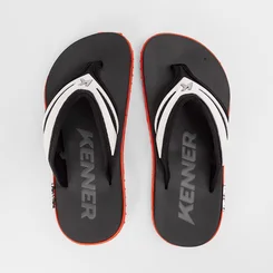 Chinelo Kenner Masculino Kivah Original Preto & Laranja