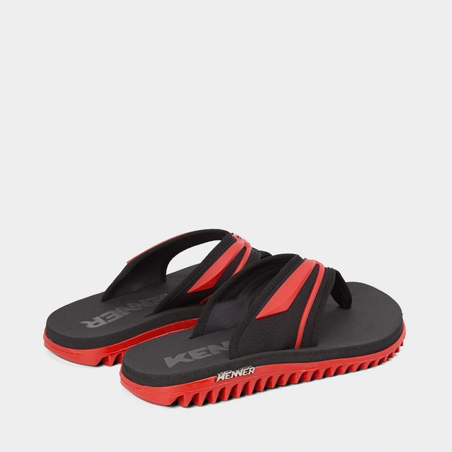 Chinelo Kenner Masculino Kivah Original Preto & Vermelho