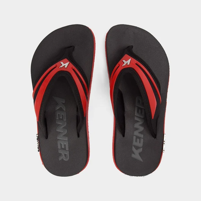 Chinelo Kenner Masculino Kivah Original Preto & Vermelho