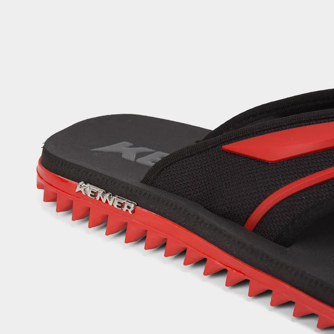 Chinelo Kenner Masculino Kivah Original Preto & Vermelho