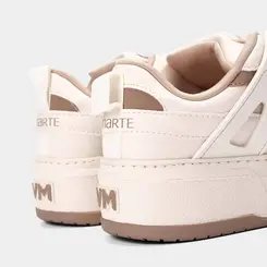 Tênis Casual Feminino Via Marte Toffee Flatform Off White & Marrom