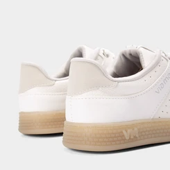 Tênis Casual Via Marte Feminino Prepontos Recortes Perolado Branco