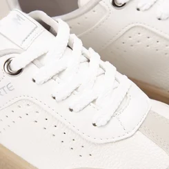 Tênis Casual Via Marte Feminino Prepontos Recortes Perolado Branco