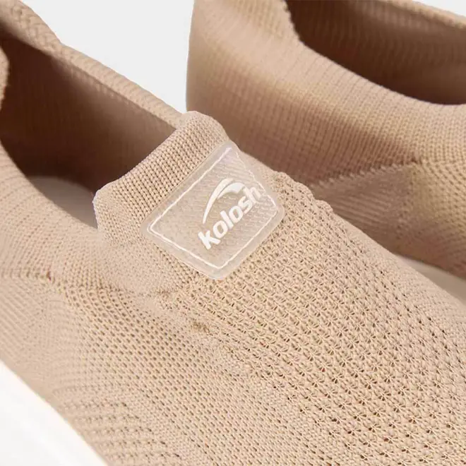 Tênis Esportivo Knit Kolosh Feminino Bege