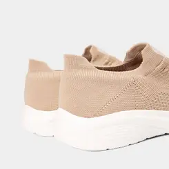 Tênis Esportivo Knit Kolosh Feminino Bege