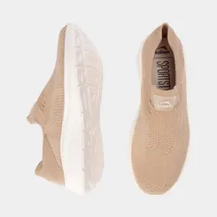 Tênis Esportivo Knit Kolosh Feminino Bege
