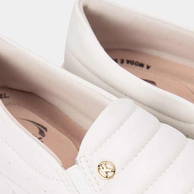 Slip On Feminino Kolosh Calce Fácil Branco