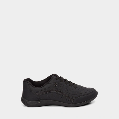Tênis Casual Feminino Kolosh Recorte Lurex Preto