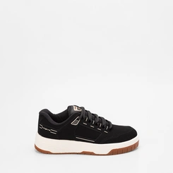 Tênis Casual Masculino Logus Com Solado Bicolor Nobuck Preto
