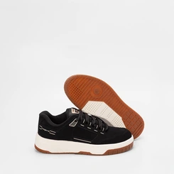 Tênis Casual Masculino Logus Com Solado Bicolor Nobuck Preto