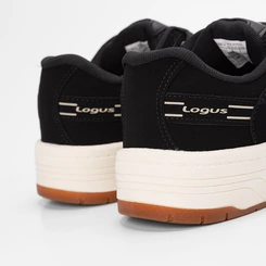 Tênis Casual Masculino Logus Com Solado Bicolor Nobuck Preto