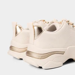 Tênis Chunky Feminino Ramarim Chunky Detalhe Ilhós Off White