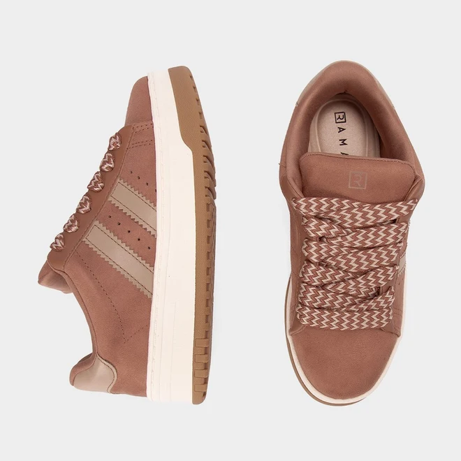Tênis Casual Feminino Ramarim Camurça Marrom